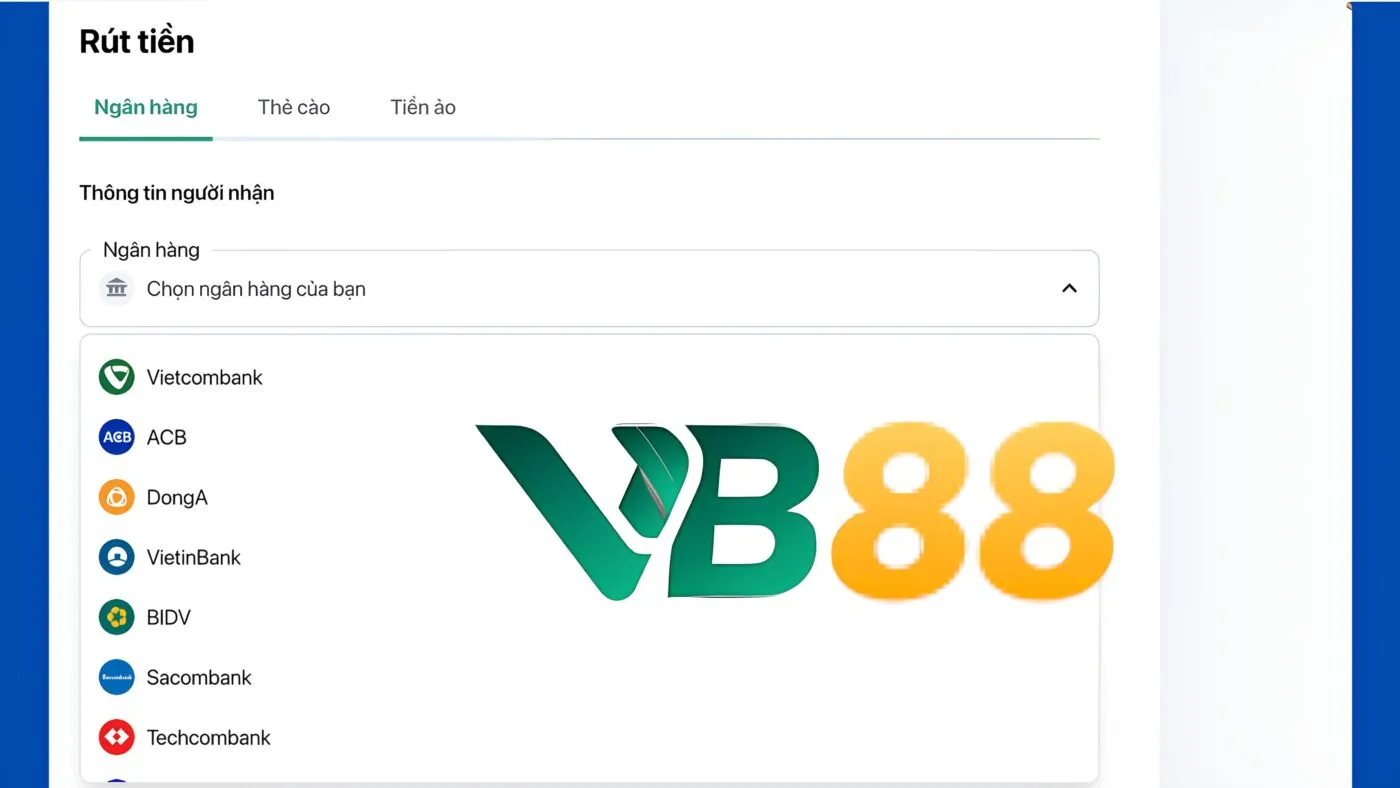 Rút tiền tại vb88 đơn giản, nhanh chóng