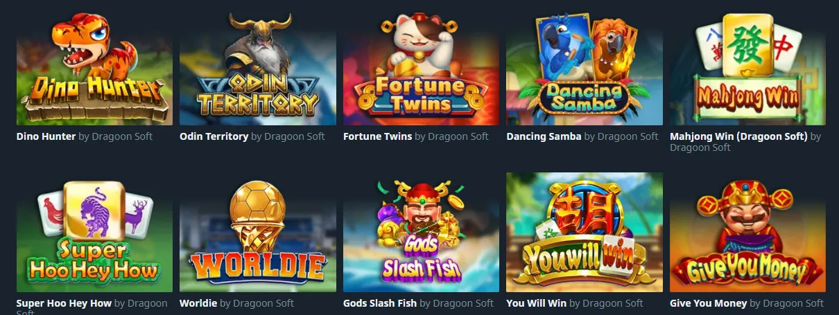 Dragon Soft cung cấp nhiều thể loại game trực tuyến hiện đại và thú vị